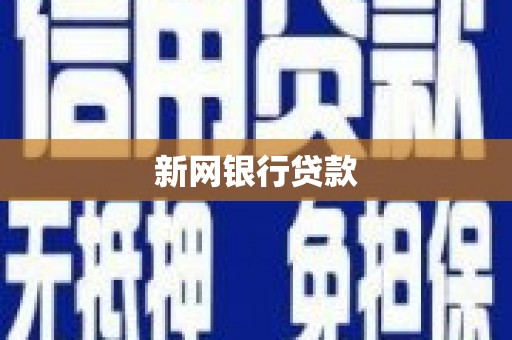 硚口新网银行贷款