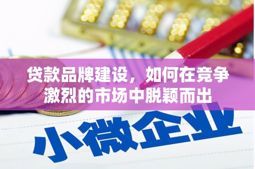 岑巩贷款品牌建设，如何在竞争激烈的市场中脱颖而出