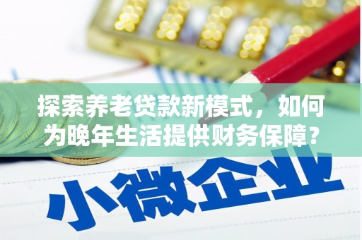 文成探索养老贷款新模式，如何为晚年生活提供财务保障？