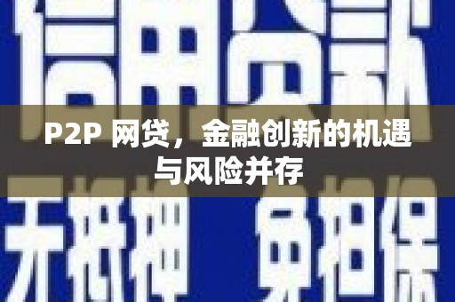 施甸P2P 网贷，金融创新的机遇与风险并存