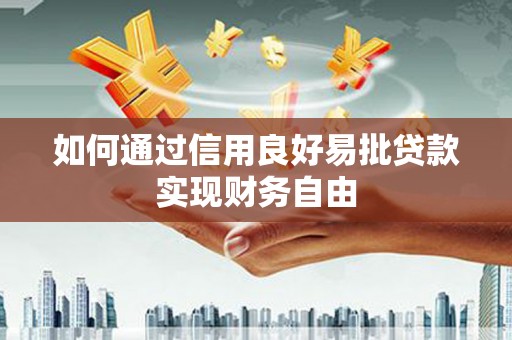 息县如何通过信用良好易批贷款实现财务自由