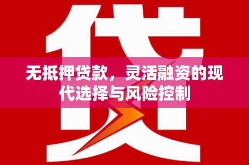 宜章无抵押贷款，灵活融资的现代选择与风险控制