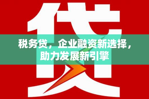 秦安税务贷，企业融资新选择，助力发展新引擎