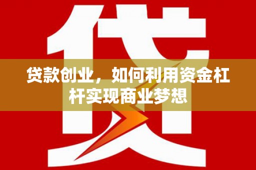 六龟贷款创业，如何利用资金杠杆实现商业梦想