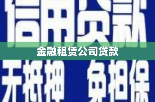 全州金融租赁公司贷款